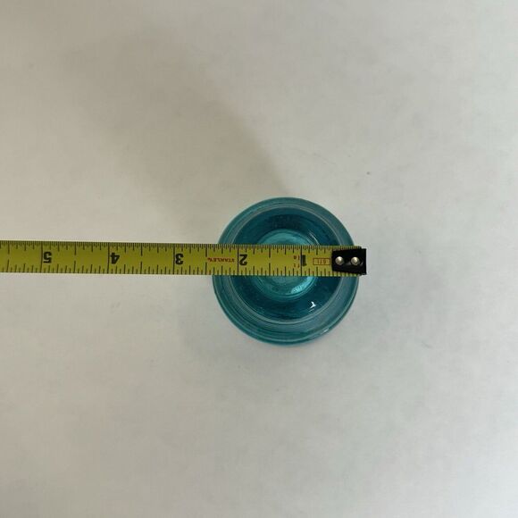 Antique Glass Insulator Hemingray-16 Aqua Color With Textured Base - Picture 5 of 5